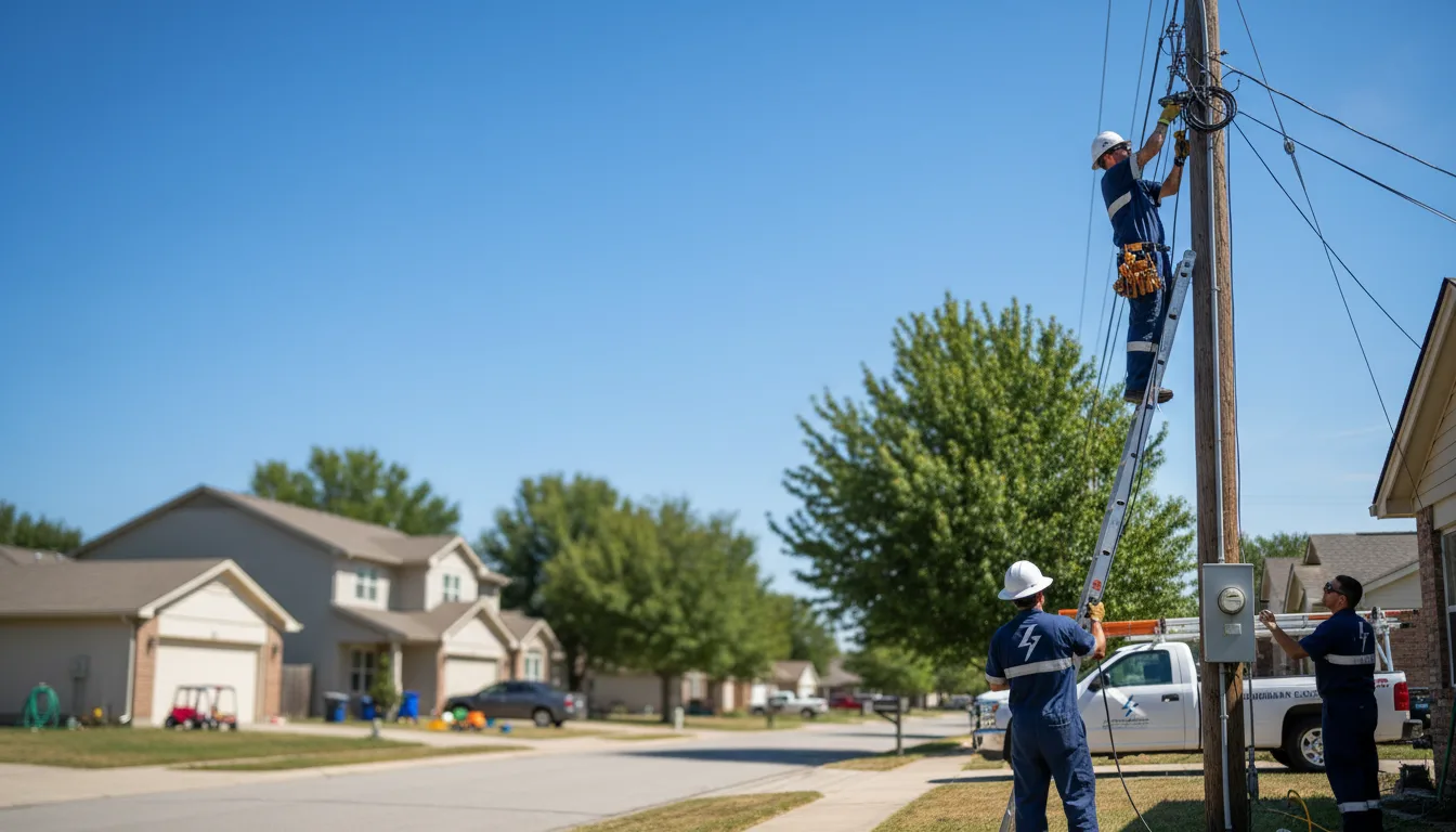 Residential electrician providing installation services in Harwood, MO